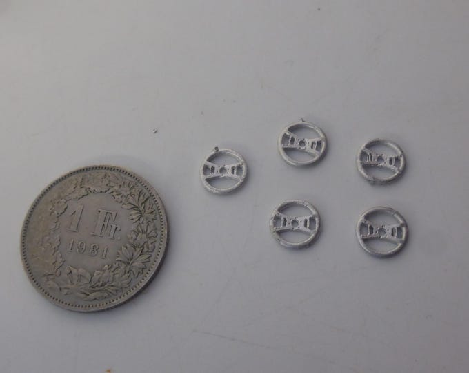 1:43 white metal steering wheels for Lancia Stratos and other rally cars (pack of 5 pcs) Racing43 RA108