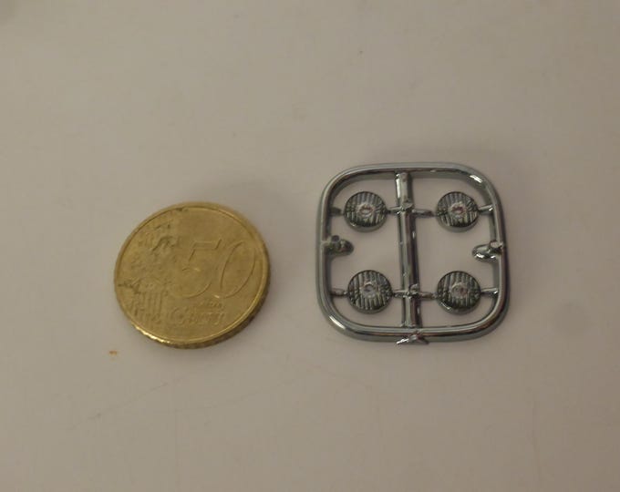 chromed plastic + resin round lights CLEAR mm 7.0 for model cars and other models (pack of 4)