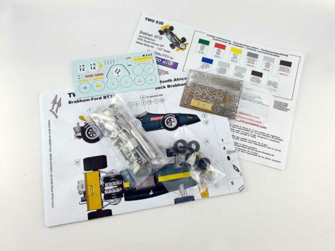 Brabham Ford Cosworth BT33 F.1 South African GP 1970 Winner Jack Brabham  Tameo Kits TWU030 to Assemble and Paint - Etsy