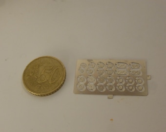 1:43 photoetched set tank filler caps for competition cars (many shapes)