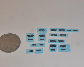 1:43 waterslide decals dashboard instruments for Ferrari 250 LM and other cars of the 60-70s