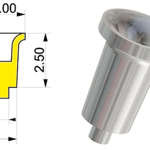 Peut inclure: Un rivet en métal argenté avec un insert en plastique jaune. Le rivet mesure 6,35 cm de haut et 5,08 cm de large. L'insert mesure 7,62 cm de haut et 1,27 cm de large.