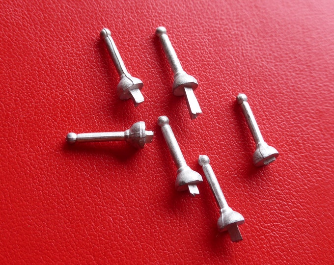 pack of 6 white metal 1:24 scale gear levers for cars of the 60/70/80s 18GL01
