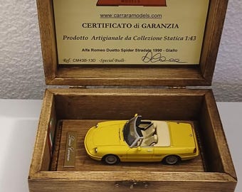 Alfa Romeo Duetto Spider 1990 in yellow special edition CARRARA Models 1:43 factory built CM43B-13D