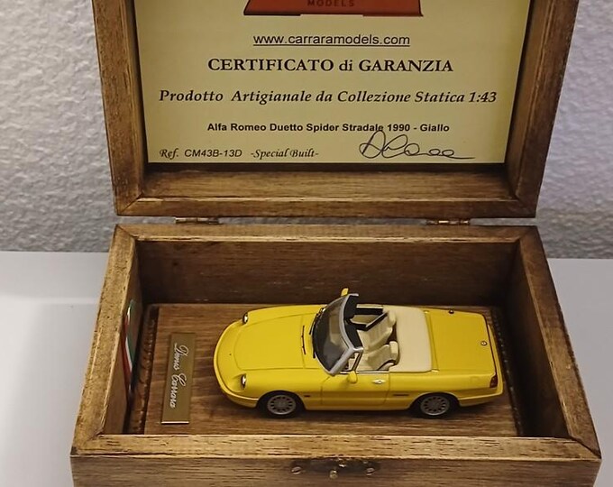 Alfa Romeo Duetto Spider 1990 in yellow special edition CARRARA Models 1:43 factory built CM43B-13D