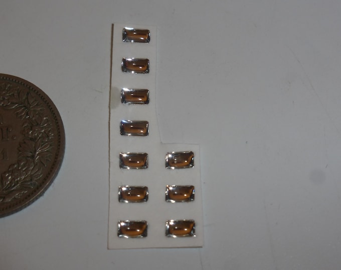 pack of 10 lights for model cars and other models mm 2.50x4.00 rectangular CLEAR Remember production