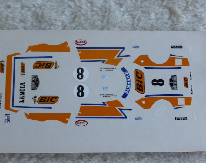 1:43 decals for Lancia Stratos Gr.4 Bic Rallye Akropolis 1978 #8 Siroco/Makrinos