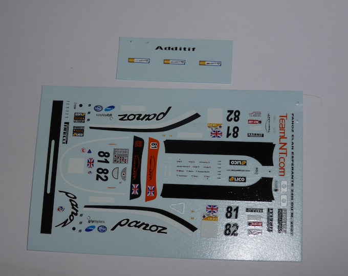 1:43 decals for Panoz Elan Esperante Le Mans 2007 #81/82 Provence Miniatures