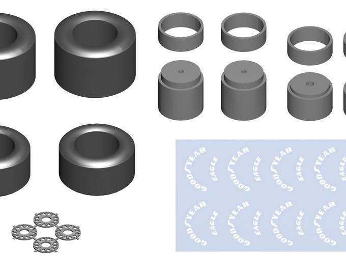 high definition BBS set for modern Formula 1 cars with Goodyear decals Tameo PWT06 1:43