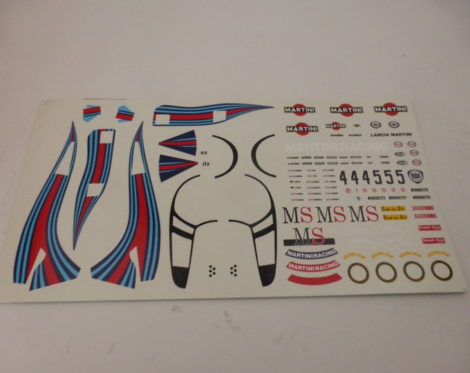 high quality 1:43 decals for Lancia LC2 Group C Martini Racing 1983 season various races Madyero production