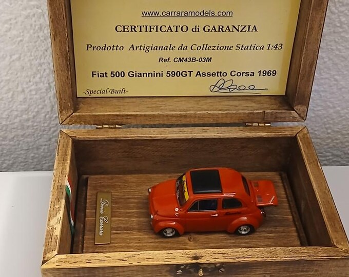 Fiat Giannini 590 GT Assetto Corsa 1969 in red CARRARA Models 1:43 factory built CM43B-03M