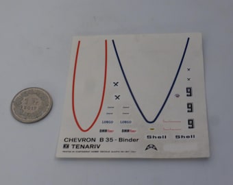 1:43 decals for Chevron BMW B35 F.2 Hans Binder 1977 Cartograf for  Tenariv AMR