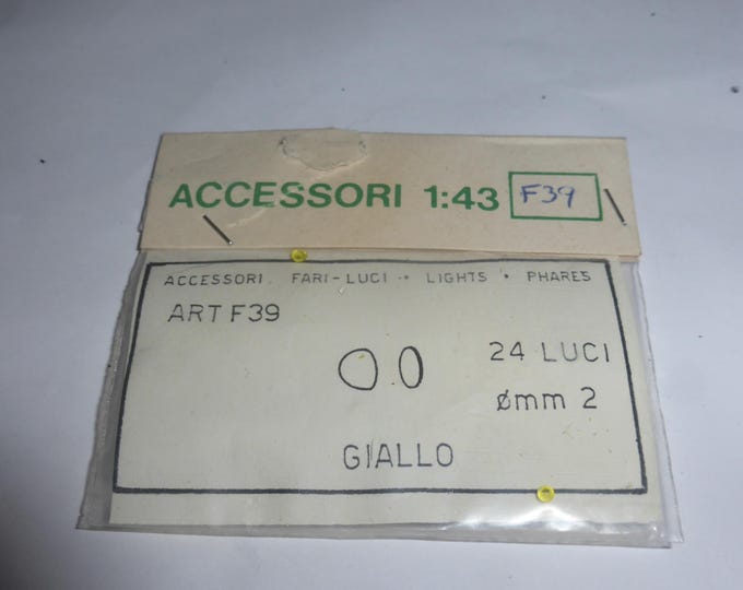 pack of 24 transparent 1:43 scale plastic lights (YELLOW) mm 2.0 FDS 39F