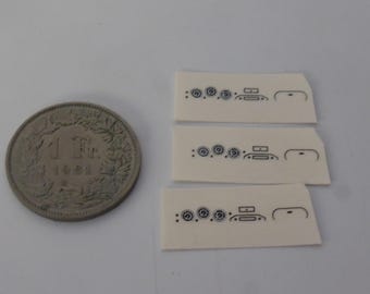 1:43 waterslide decals for dashboards of Porsche 356 550 550A etc (set of 3)