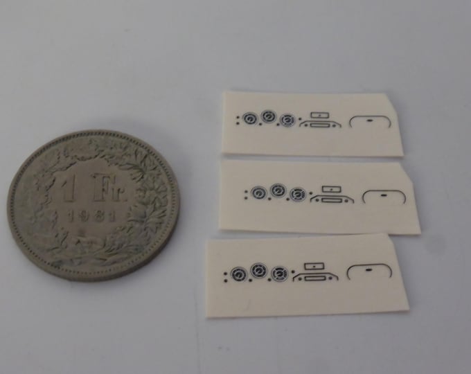 1:43 waterslide decals for dashboards of Porsche 356 550 550A etc (set of 3)