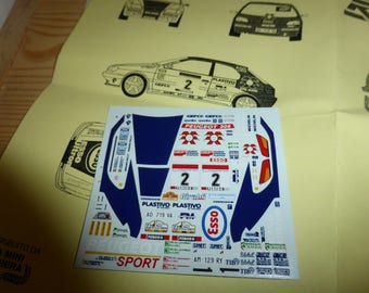 1:43 decals sheet for Peugeot 306 Gr.A works car Rally Elba/Rally Città di Torino 1997 RACING43 RD06