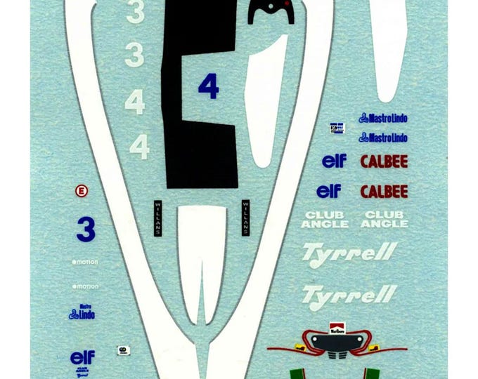 1:43 waterslide serigraphed decals Tyrrell 020b Mexican GP 1992 De Cesaris/Grouillard Tameo TMK156