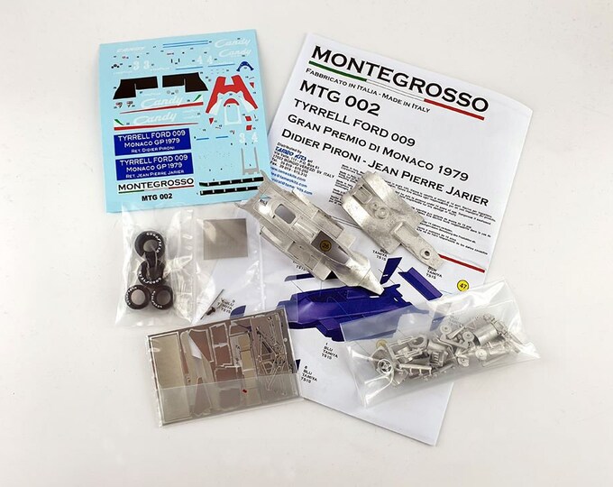 Tyrrell Ford Cosworth 009 F.1 Monaco GP 1979 Pironi or Jarier Tameo Montegrosso series MTG002 kit 1:43 to paint and to assemble