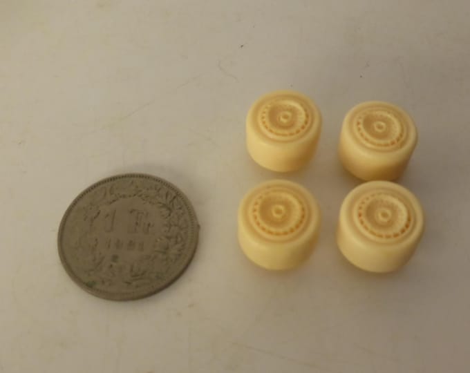 1:43 resin BBS racing wheels (slick tires) for Porsche BMW and other cars of the 70-80s GMW054
