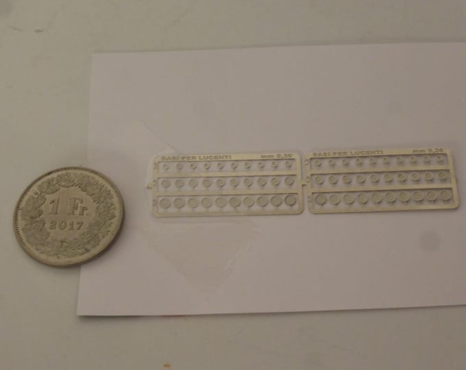 1:43 photoetched rings (bases) for spotlights mm 1.0/1.5/2.0