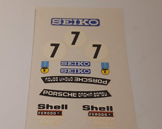 1:43 decals for Porsche 935 Turbo Gr.5 Seiko Cachia additional logos and numbers Record production