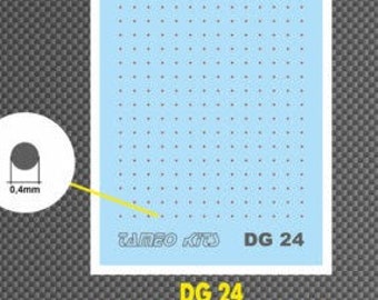 chromed decals sheet bonnet and bodywork panels fasteners Type B for 1:43 scale models Tameo DG24