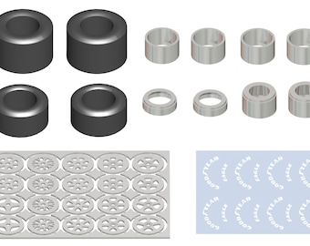 wheels set for modern Formula 1 cars (early 90s) with Goodyear decals Tameo PWT14 1:43