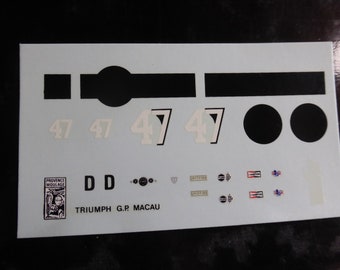 1:43 decals for Triumph Spitfire Prototype Macau GP 1965 #47 Provence Moulage