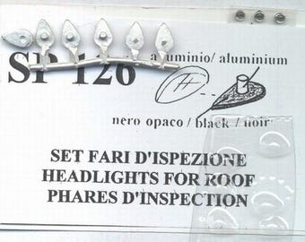 1:43 Roof inspection lights for Carabinieri and Police cars (white metal and vacform part) Tron SP126