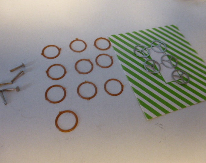 1:43 Nardi photo etched, plastic and aluminium 3-spokes steering wheels mm9.75 for cars of the 50/60s (pack of 5 pieces) Tron TF19