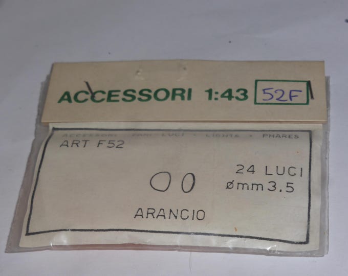 pack of 24 transparent 1:43 scale plastic lights (ORANGE) mm 3.5 FDS 52F