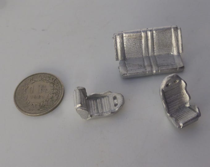 1:43 white metal front and rear seats for Lancia Delta Integrale and other sporting cars of the 80-90s Racing43 RA51