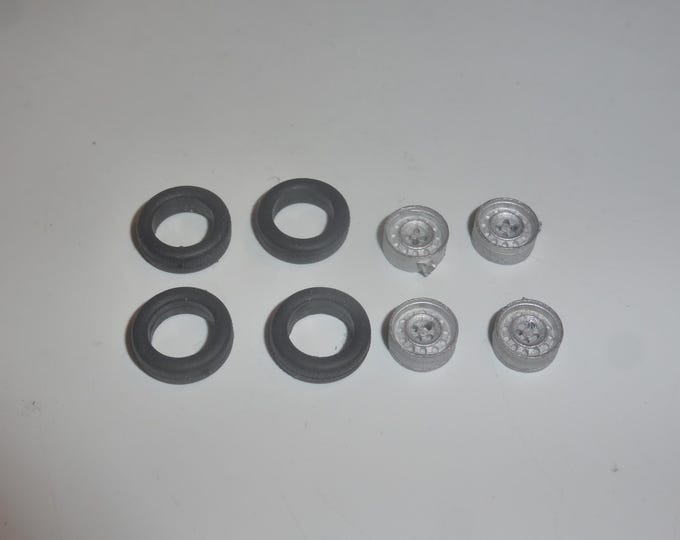1:43 white metal pepperpot wheels for cars of the 60-70-80s GMW005