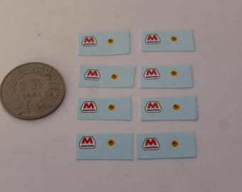 1:43 waterslide decals Scuderia Pegaso and Marathon for Ferrari Targa Florio etc (pack of 8 pcs each)