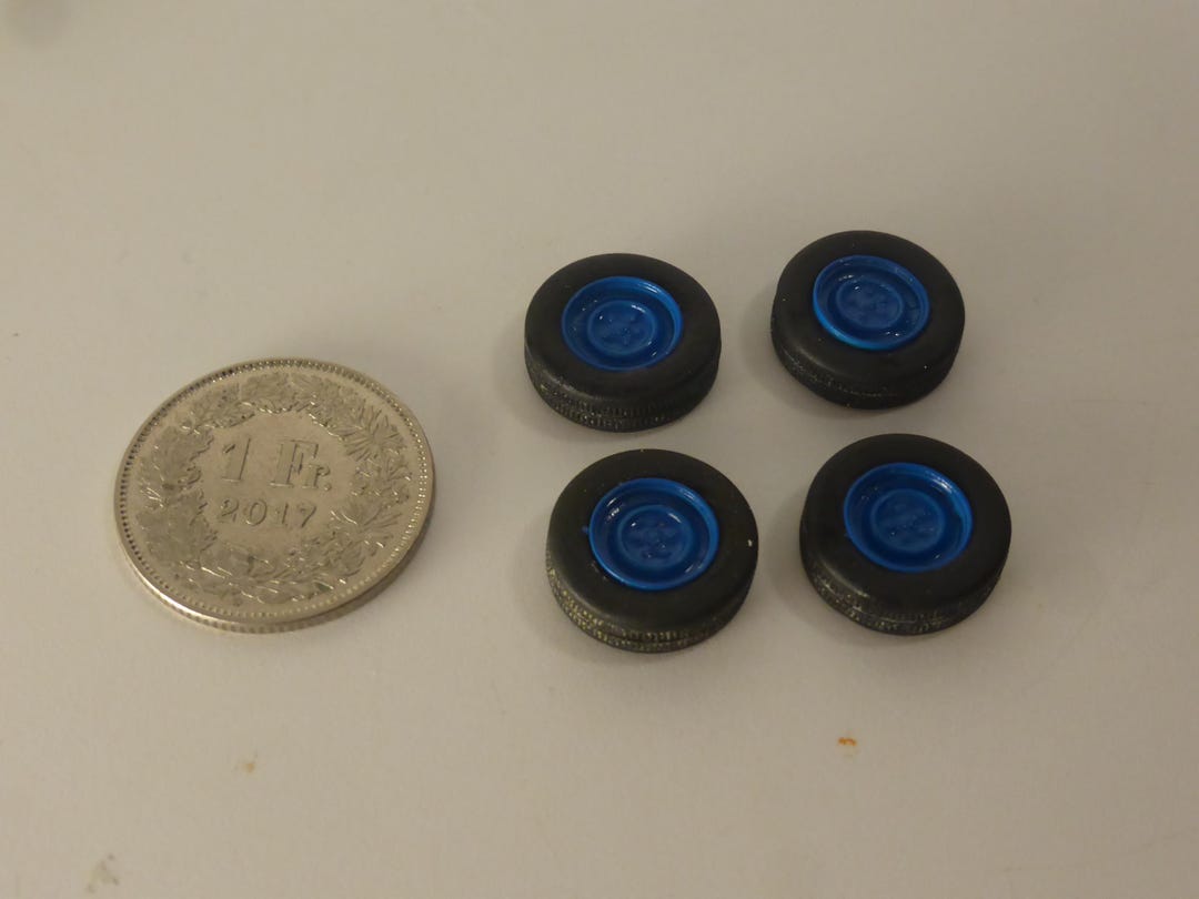 Button Car Rims 1:43 Resin Wheels Button Design for Cars and Vans of the 50-60s Peugeot ...