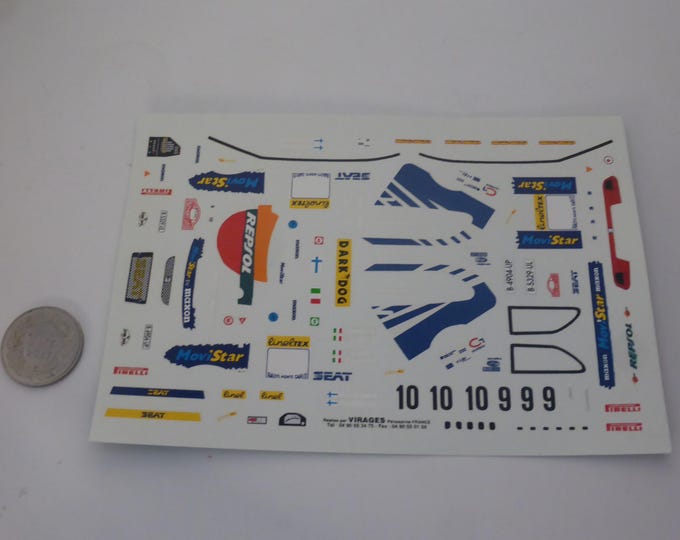 1:43 waterslide decals Seat Cordoba EVO1 WRC Rallye Monte Carlo 1999 Liatti or Rovanpera