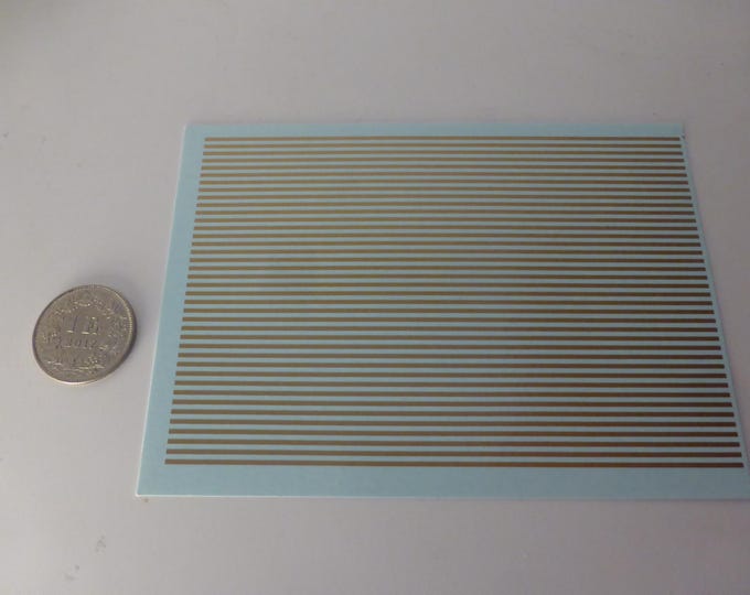 Waterslide decals sheet GOLD stripes (mm 1.00) Interdecal production