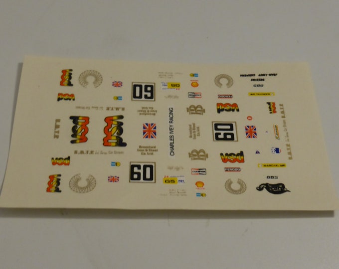 1:43 decals for Porsche 935 K3 Gr5 Charles Ivey Racing - VSD Le Mans 1982 #60 Cooper/Smith/Bourgoignie Record
