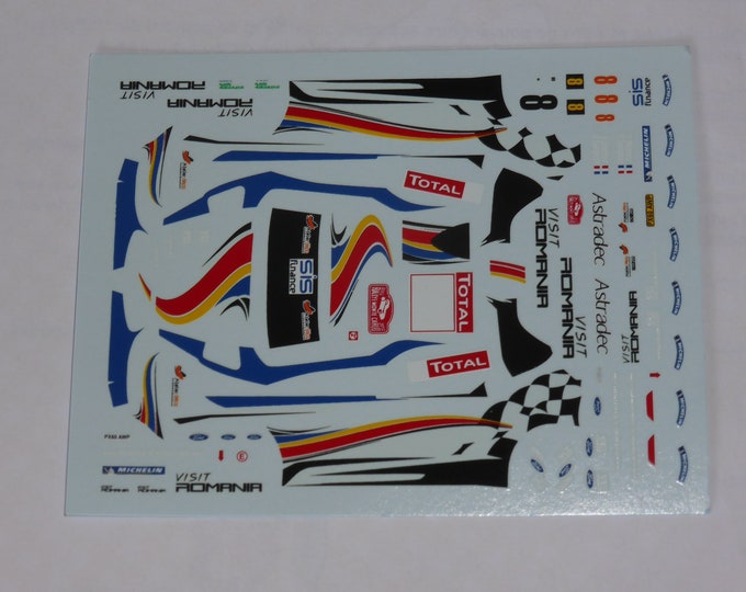 1:43 decals for Ford Fiesta RS WRC Visit Romania Rally Monte Carlo 2012 #8 Delecourt Provence Miniatures