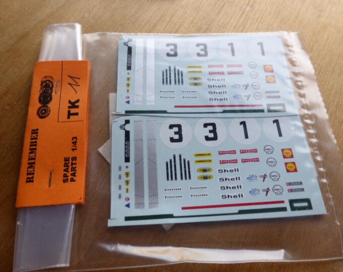 high quality 1:43 decals Ferrari 512S Spyder 1000km Monza 1970 #1/3 Madyero by Remember TK11