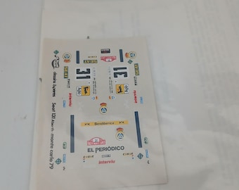 1:43 Decalkit-Record transkit for Seat 131 Abarth Rallye Monte Carlo 1979 #31 Servia/Brustenga