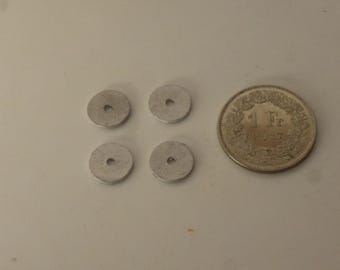 1:43 white metal brake drums for cars of the 50s (mm 10.46 / pack of 4)