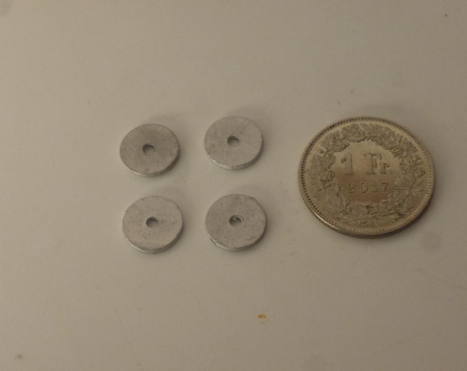 1:43 white metal brake drums for cars of the 50s (mm 10.46 / pack of 4)