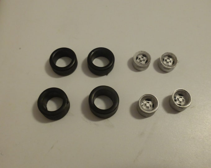 1:43 white metal wheels set for Fiat 131 Abarth rally 1975-1982 and other rally cars Tron A21