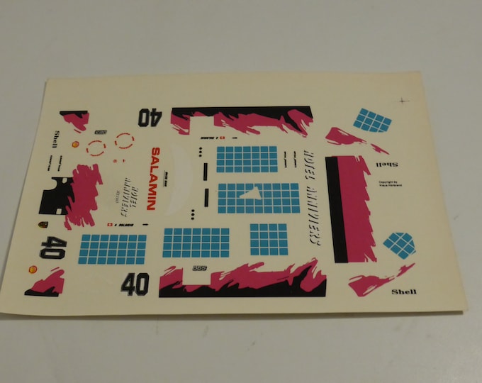 1:43 decals for Porsche 962C GrC Hotel Annivers 480km Dijon 1989 #40 Salamin/Cohen-Olivar Horbra production