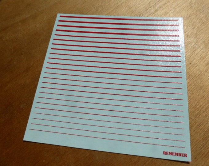 high quality 1:43 decals filets (red) Remember TK69/7