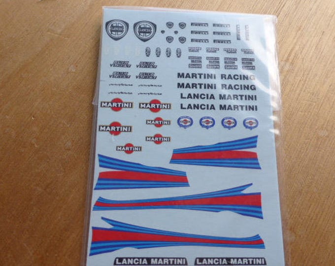 high quality decals sheet for Lancia 037 Gr.B Martini Racing Carrara 05 1:43