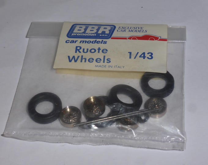 1:43 turned and photoetched wire wheels for smaller cars of 1960-65 and other cars 3-ears wheelspin BBR R19