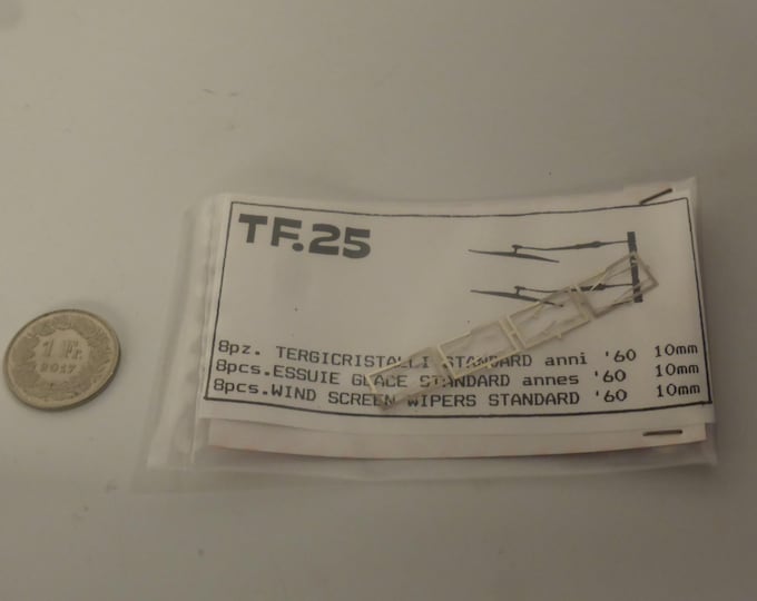 photo etched 1:43 windscreen wipers for cars of the 60/70s mm10 lenght Tron TF25