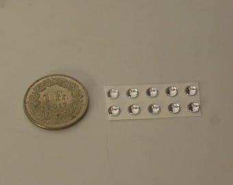 pack of 10 lights for model cars and other models mm 4.5 round CLEAR Remember production